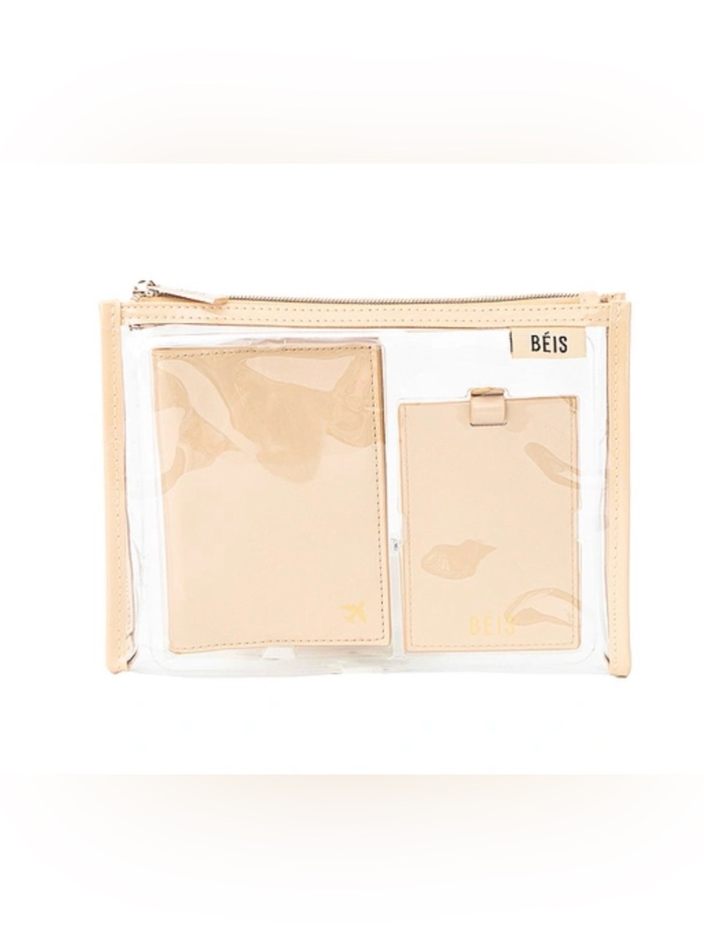 BÉIS | The Passport & Luggage Tag Travel Set in Beige